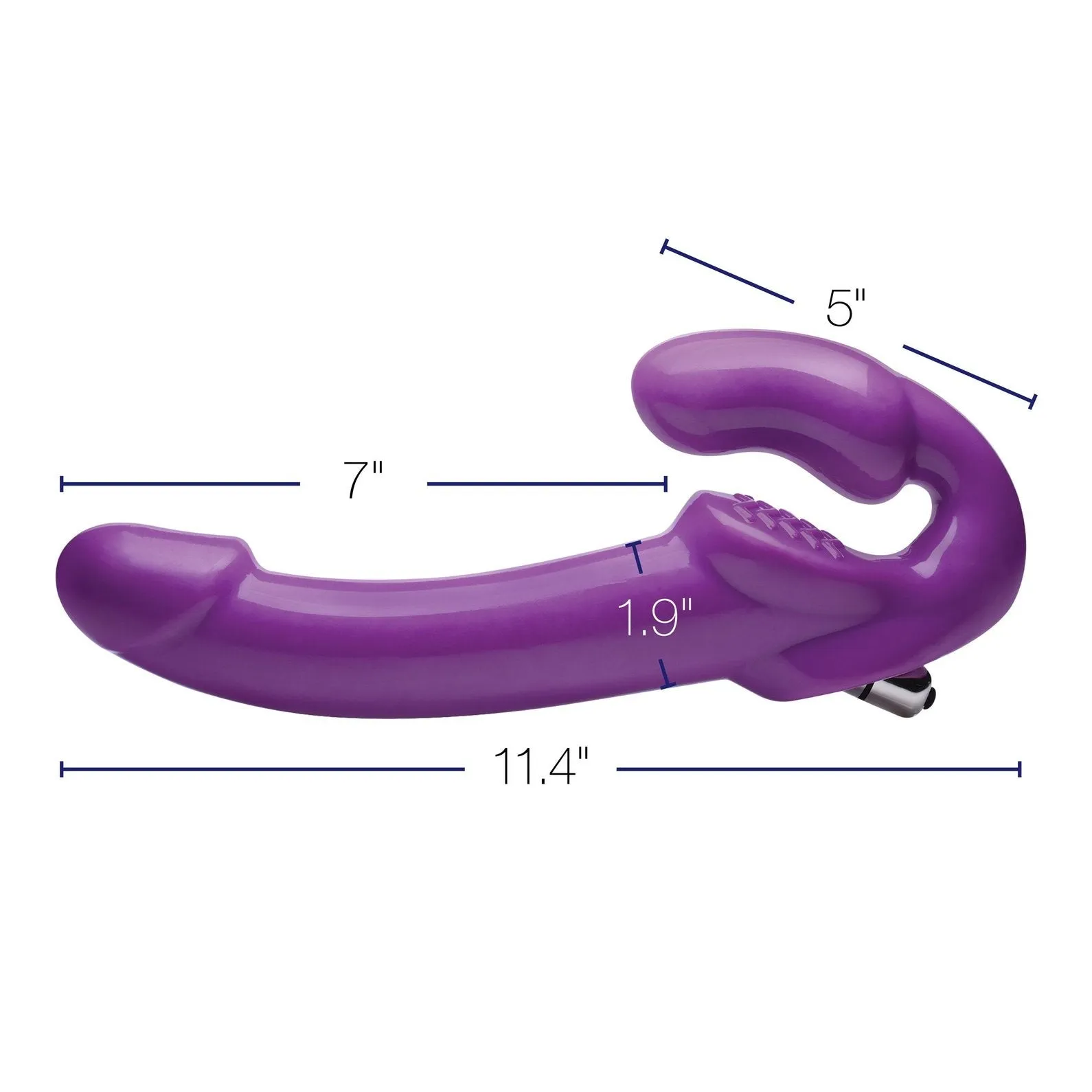 7x Revolver 2 Inch Thick Vibrating Strapless Strap-on