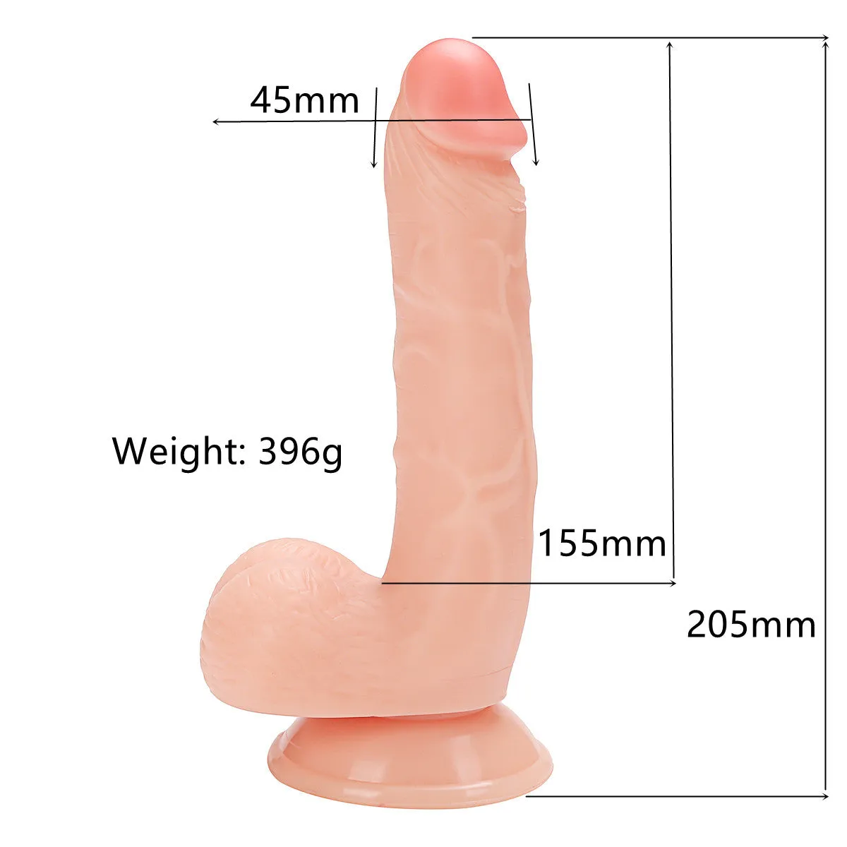 8.07 Inches Super Realistic Dildo Penis Cock Thick Dildo Sex Toys with Suction Cup Huge Anal Dildos for Women Gay Anal Play In Pakistan