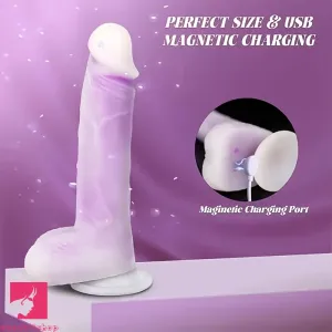 8.07in Silicone With Infrared Sensor Two-color Gradient Automatic Dildo