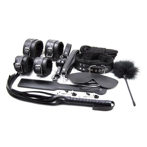 BDSM Adult Games Bondage BLACK Set of 10 Accessories