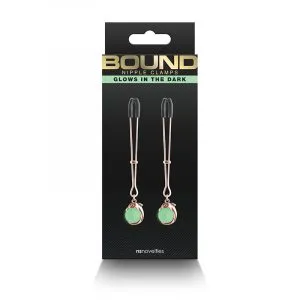 Bound G1 Nipple Clamps Circle Glows In The Dark by NS Novelties