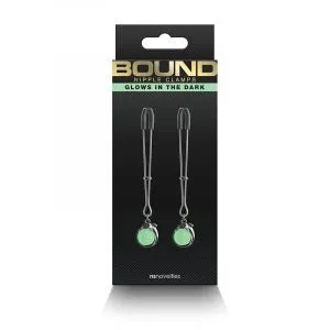 Bound G1 Nipple Clamps Circle Glows In The Dark by NS Novelties