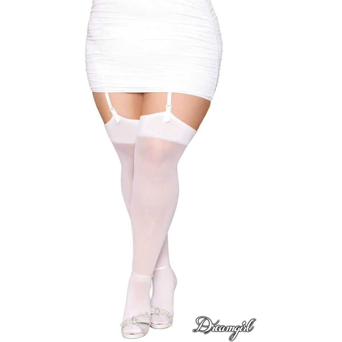 Bridal Backseam Thigh Hi by Dreamgirl