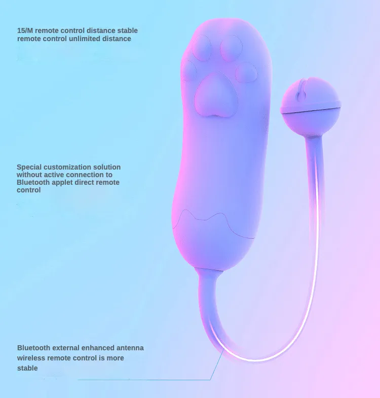 Cachito Cute Cat's Paw Intelligent Remote Control Love Egg Vibration