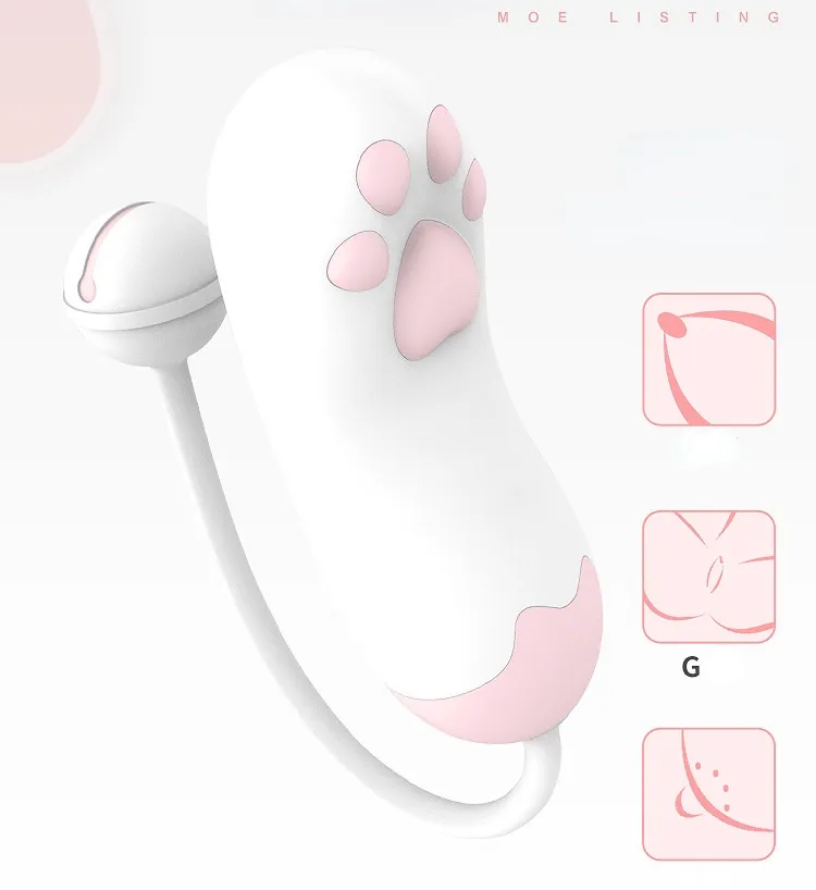 Cachito Cute Cat's Paw Intelligent Remote Control Love Egg Vibration