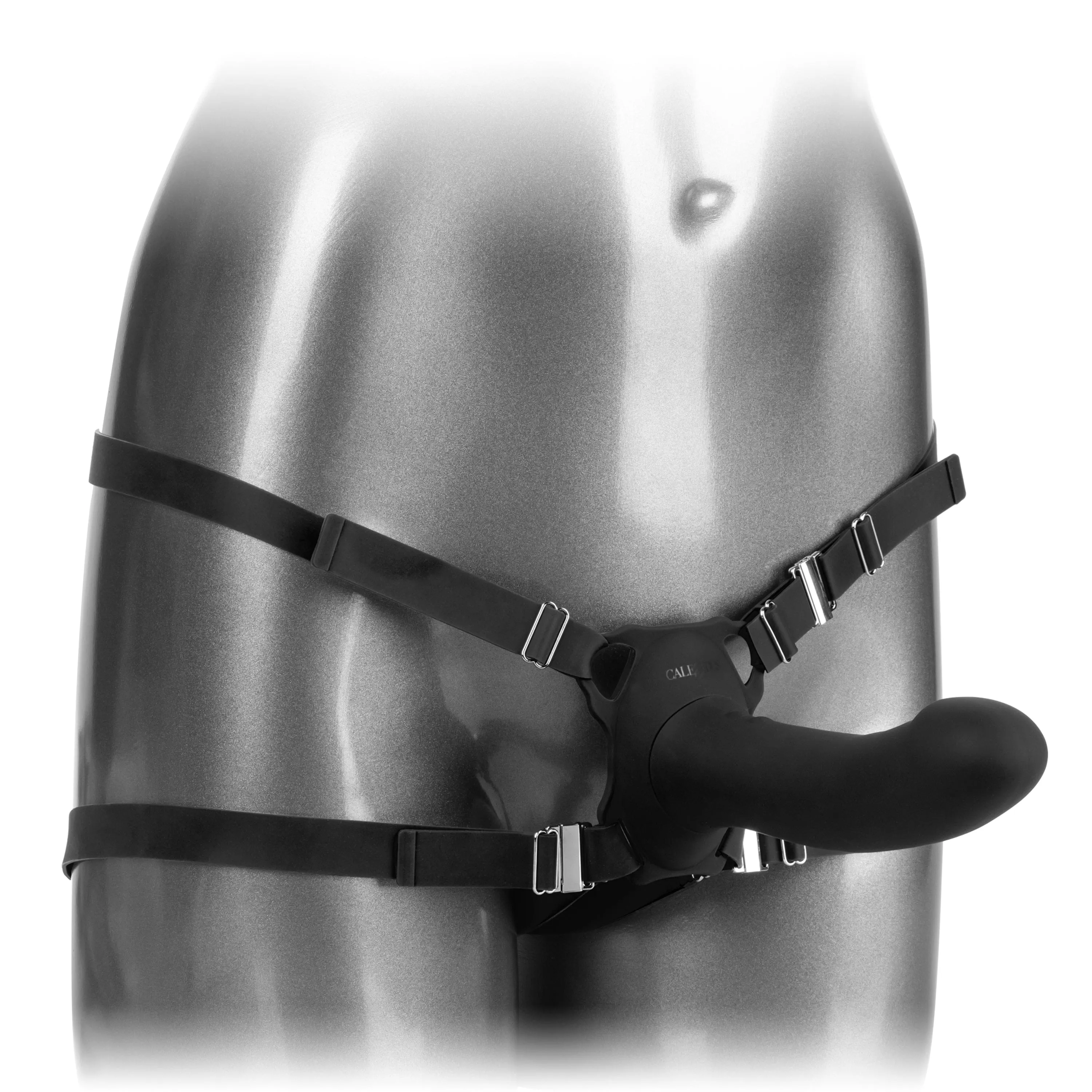 California Exotics - Her Royal Harness Me2 Remote Rumbler Strap On (Black)