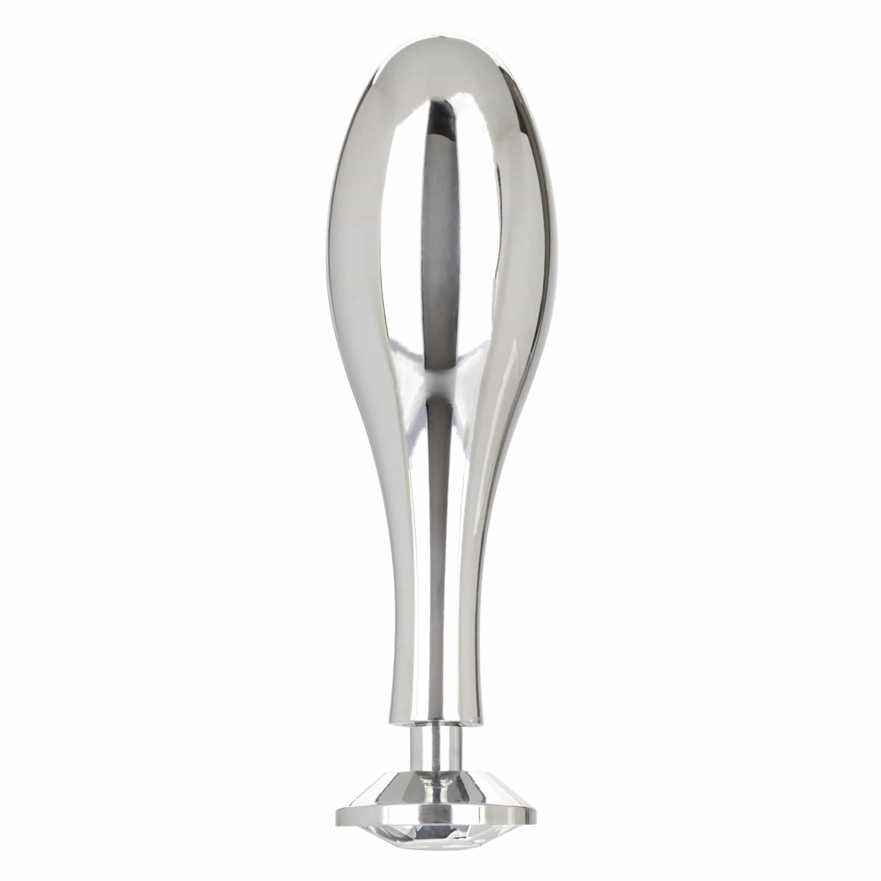 California Exotics - Star F*cker Teardrop Anal Plug with Cock Support (Silver)