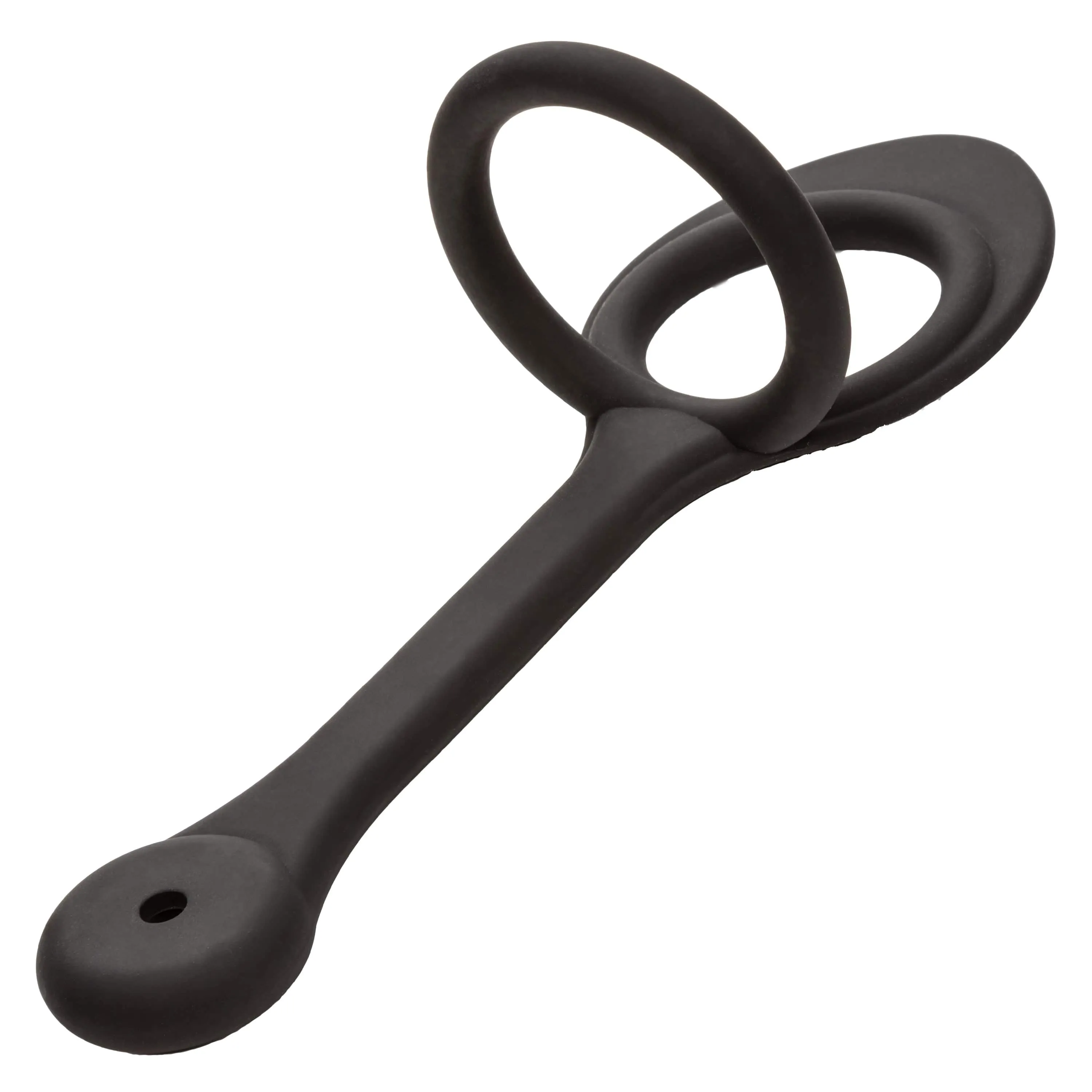 California Exotics - Star F*cker Teardrop Anal Plug with Cock Support (Silver)