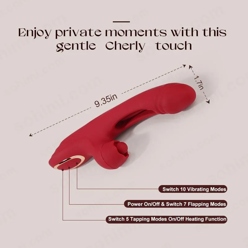 CHERLY|App Control Tapping and Flapping Intelligent Heating Vibrator