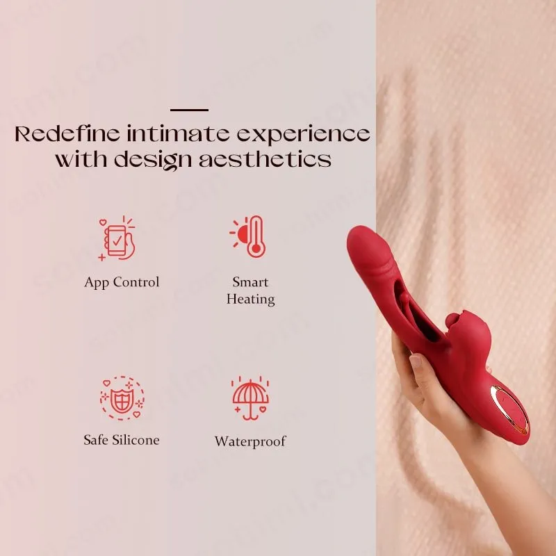 CHERLY|App Control Tapping and Flapping Intelligent Heating Vibrator