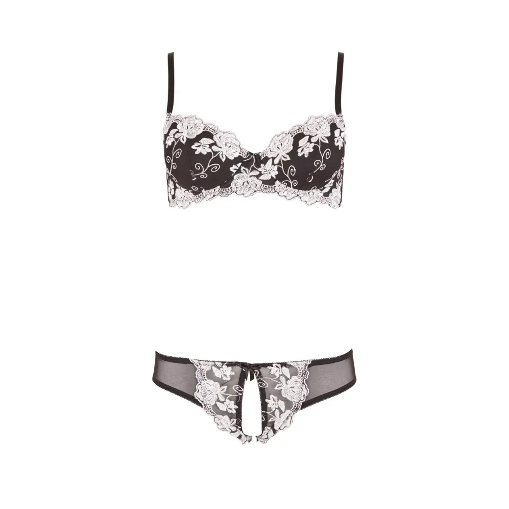 Cottelli Embroidery Lingerie Set