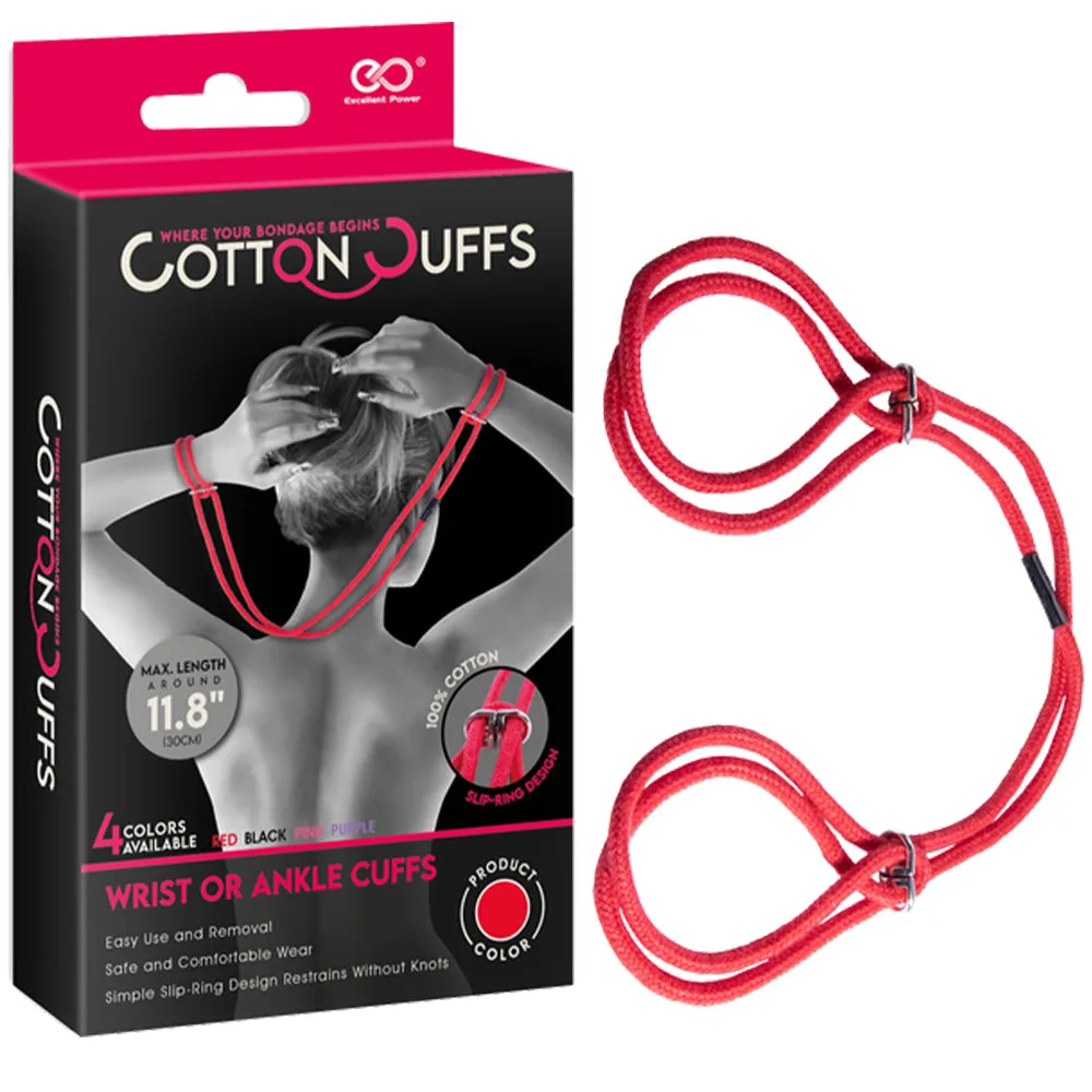 Cotton Cuffs BDSM Restraints Hand Ankle Restraints Handcuffs Bondage Sex Toy