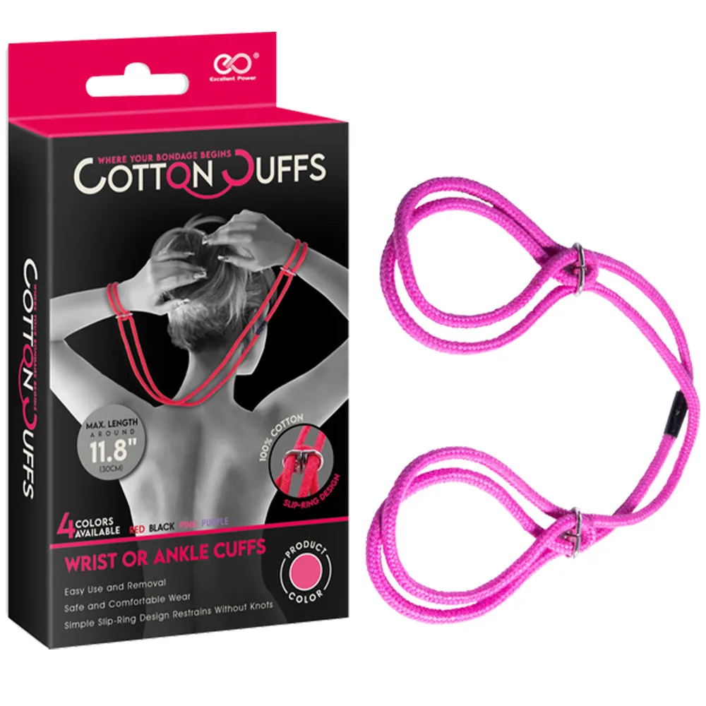 Cotton Cuffs BDSM Restraints Hand Ankle Restraints Handcuffs Bondage Sex Toy