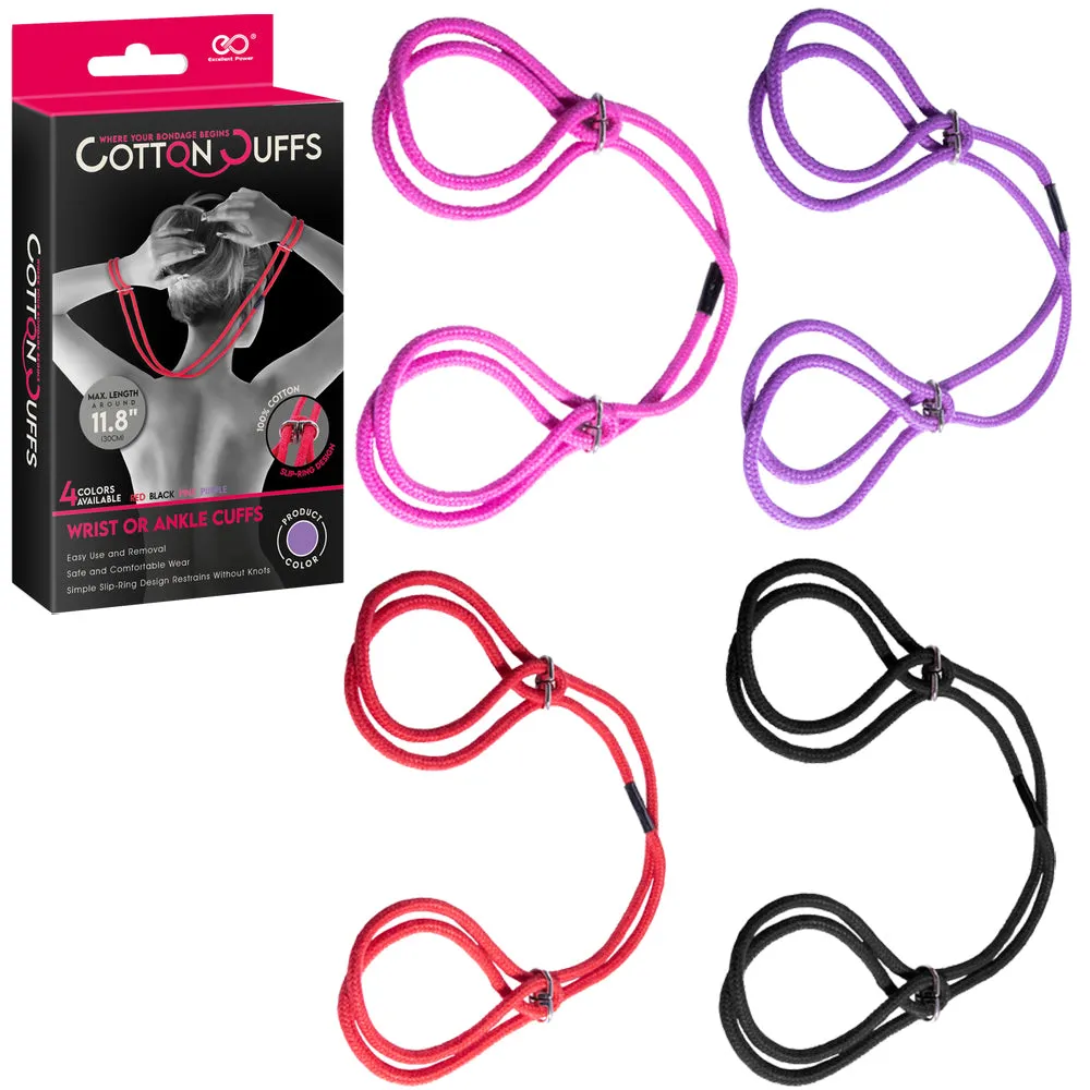 Cotton Cuffs BDSM Restraints Hand Ankle Restraints Handcuffs Bondage Sex Toy