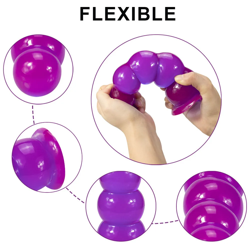 Cucus Beaded Anal Plug Large 19.5cm Butt Dildo