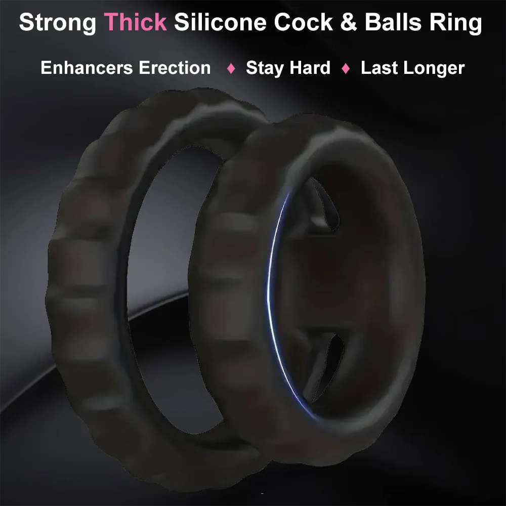 Double Cock Balls Ring Erection Enhancer Penis C-Ring Male Couples Cocksling