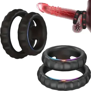 Double Cock Balls Ring Erection Enhancer Penis C-Ring Male Couples Cocksling