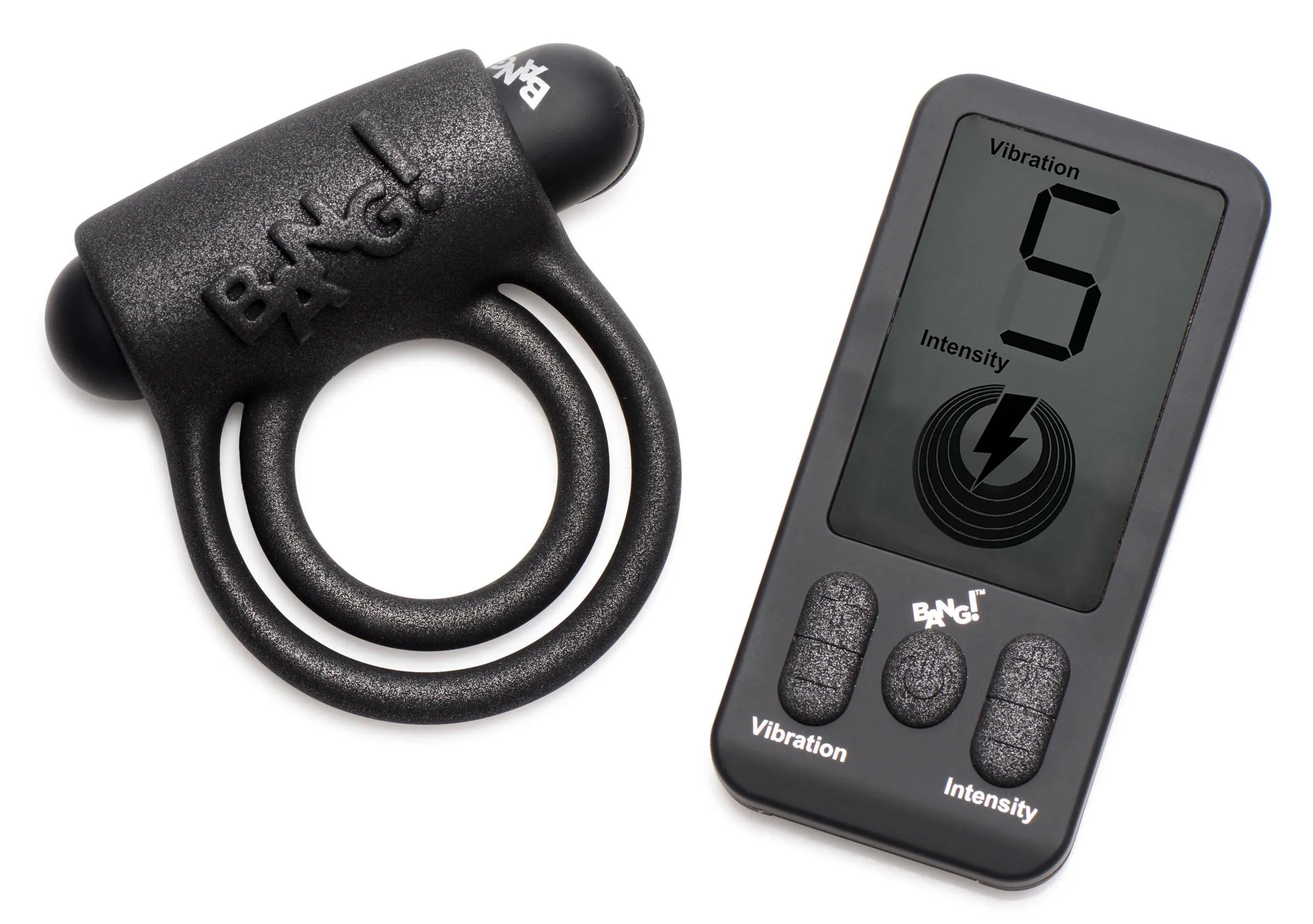 Dual Ring Silicone Cock Ring with LCD Remote Control