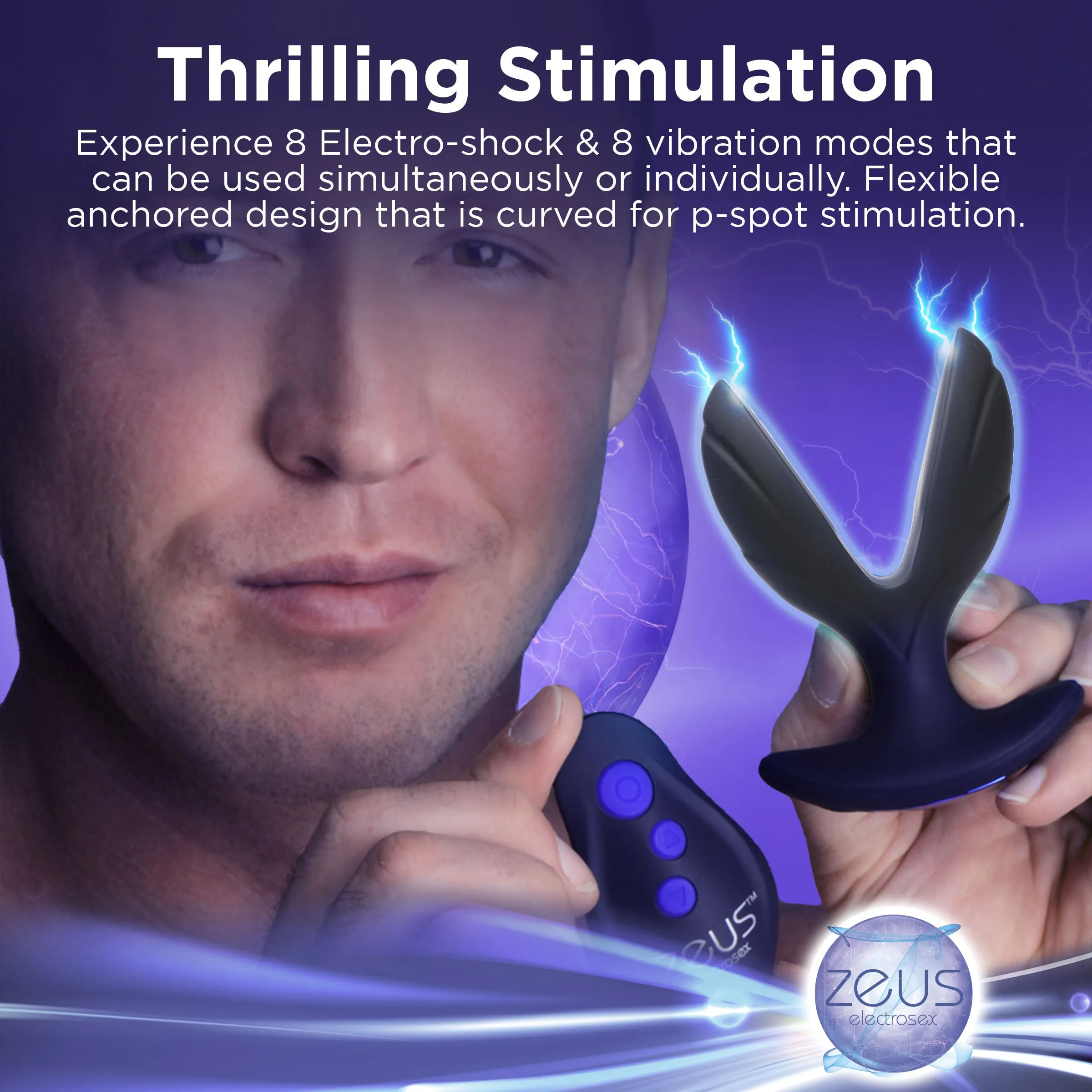Electro-spread Vibrating And Estim Butt Plug