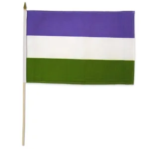 Flags Importer 12 x 18 Gender Queer Stick Flag