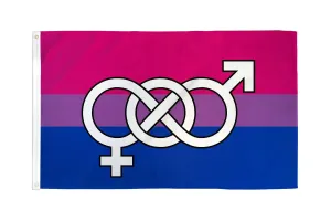 Flags Importer 3' x 5' Bisexual Symbol Pride Flag