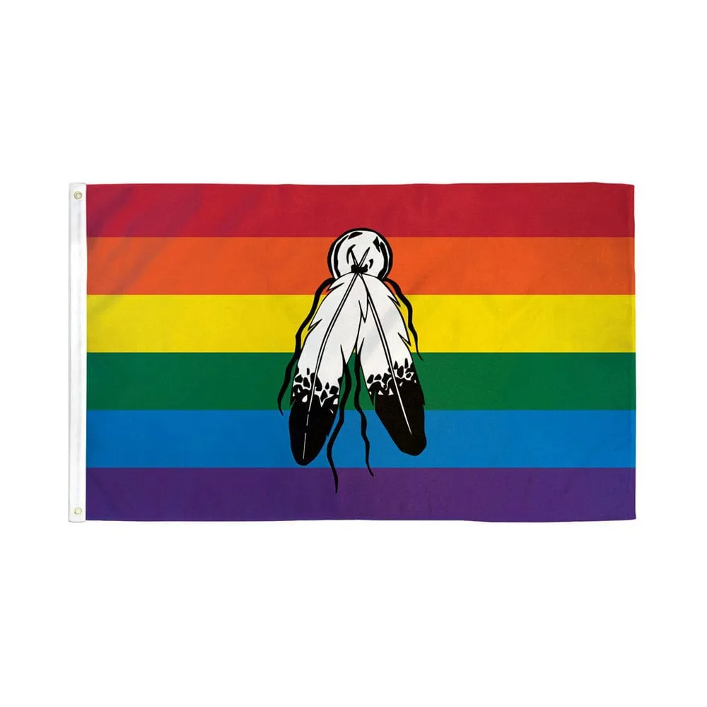Flags Importer 3' x 5' Two Spirit Rainbow Pride Flag