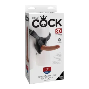 King Cock Strap-on Harness With 7 in. Cock Tan