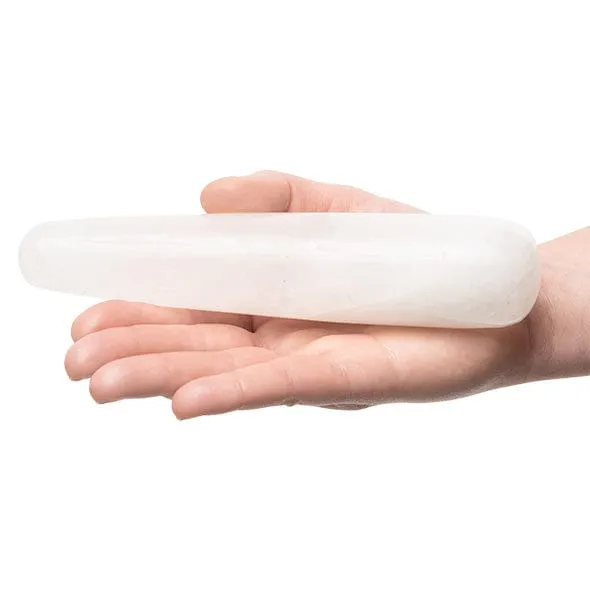 La Gemmes - Wand Clear Quartz Gemstone Dildo (White)