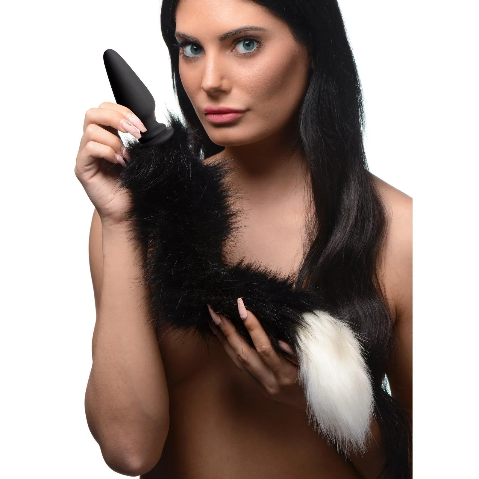 Large Anal Plug With Interchangeable Fox Tail
