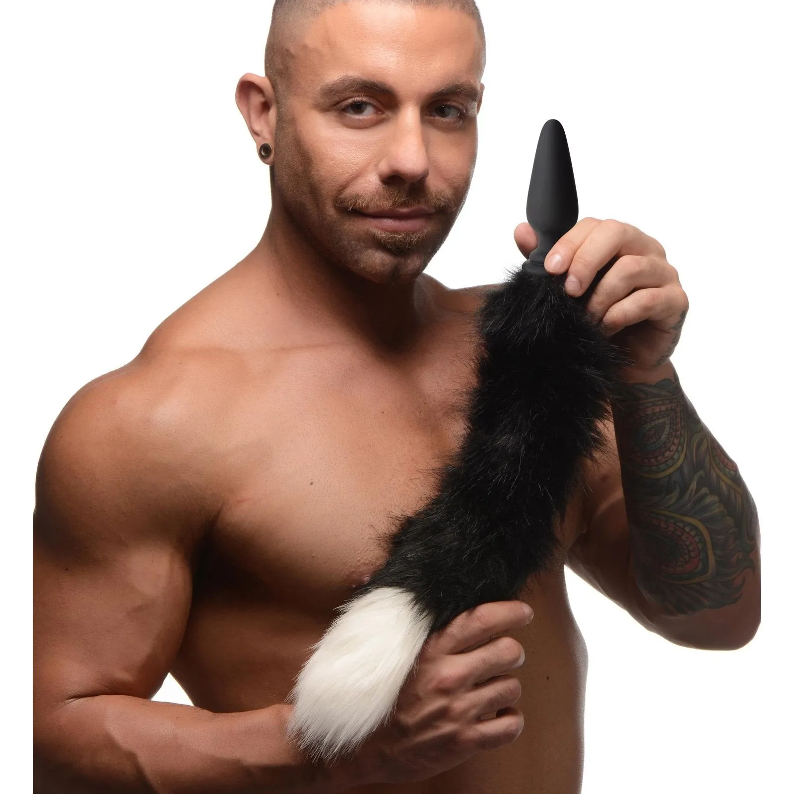 Large Anal Plug With Interchangeable Fox Tail