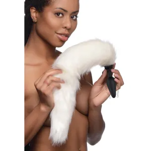 Large Vibrating Anal Plug With Interchangeable Fox Tail