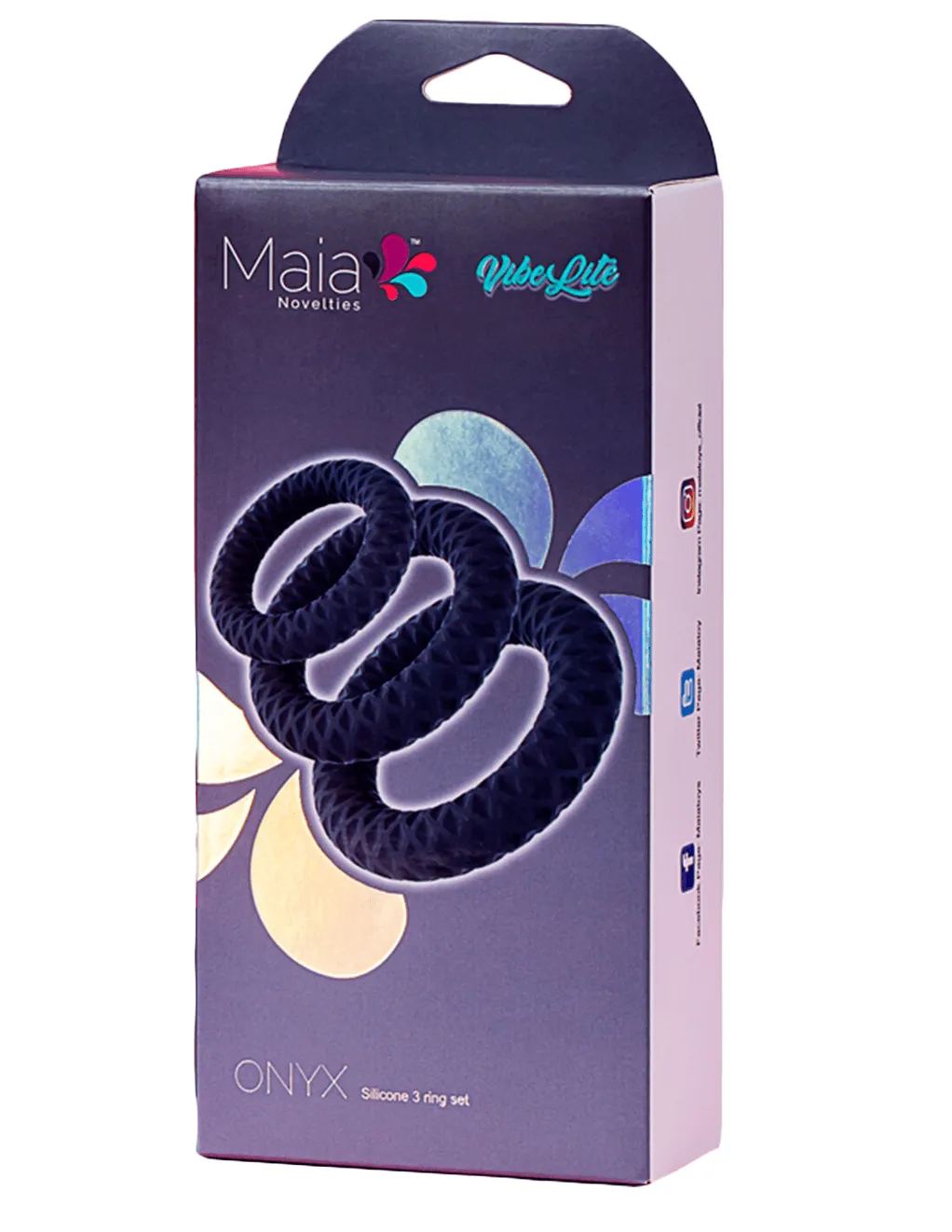 Maia Onyx 3pc C-Ring Set