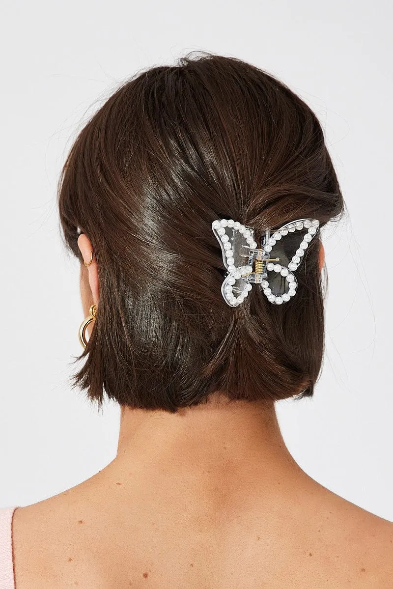 Metallic Butterfly Claw Clips