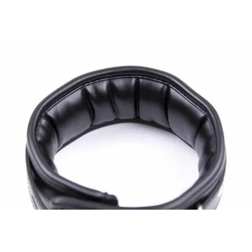 Naughty Toys Leather Collar with Metallic Leash 44 cm