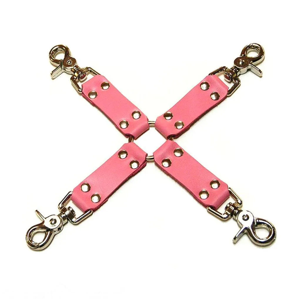 Pink Leather Hog Tie