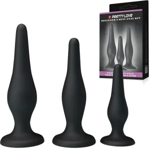 Pretty Love Anal Training Kit 3-Piece Silicone Butt Plugs