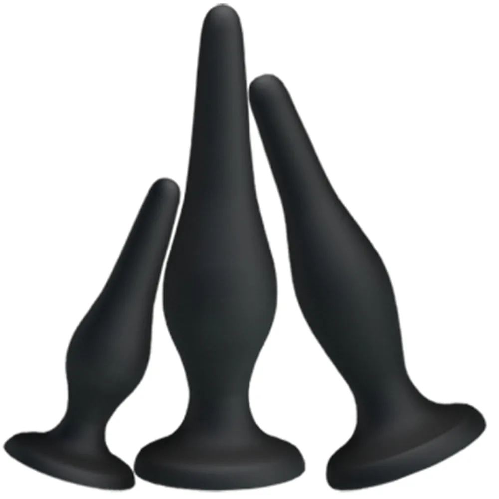 Pretty Love Anal Training Kit 3-Piece Silicone Butt Plugs