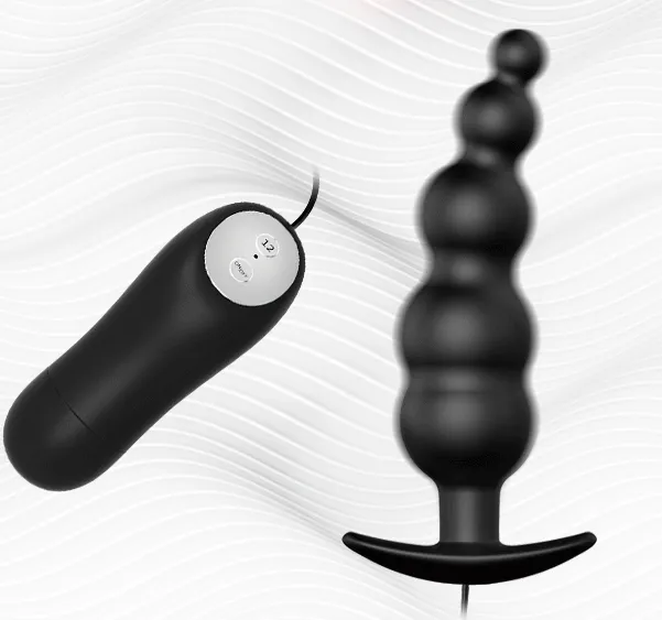 Pretty Love Vibrating Beaded Anal Butt Plug Remote Prostate Massager