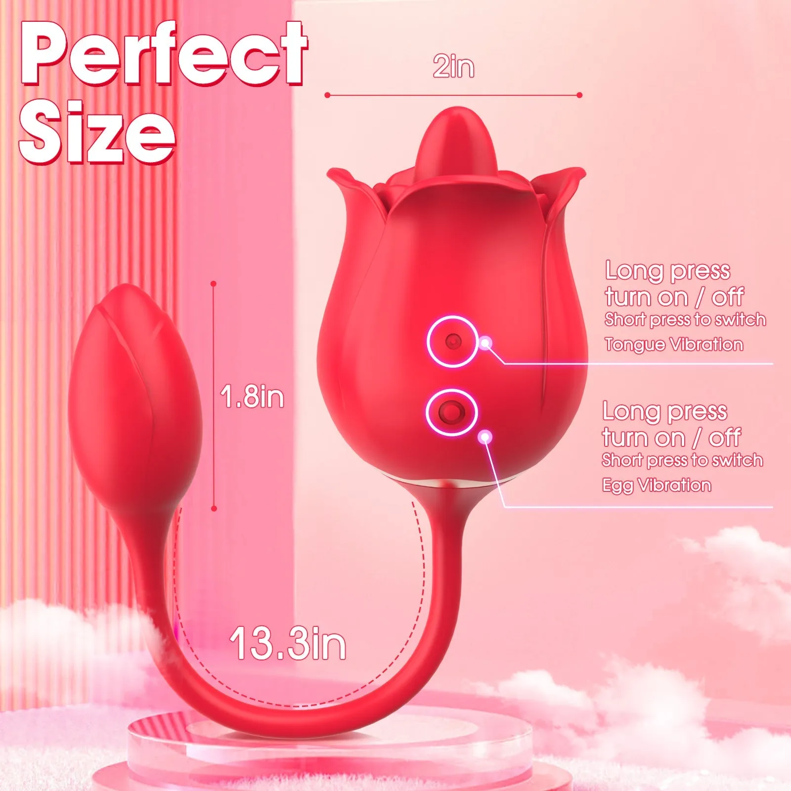 RavishingRose - Tongue Licking Stimulator with Vibrating Egg
