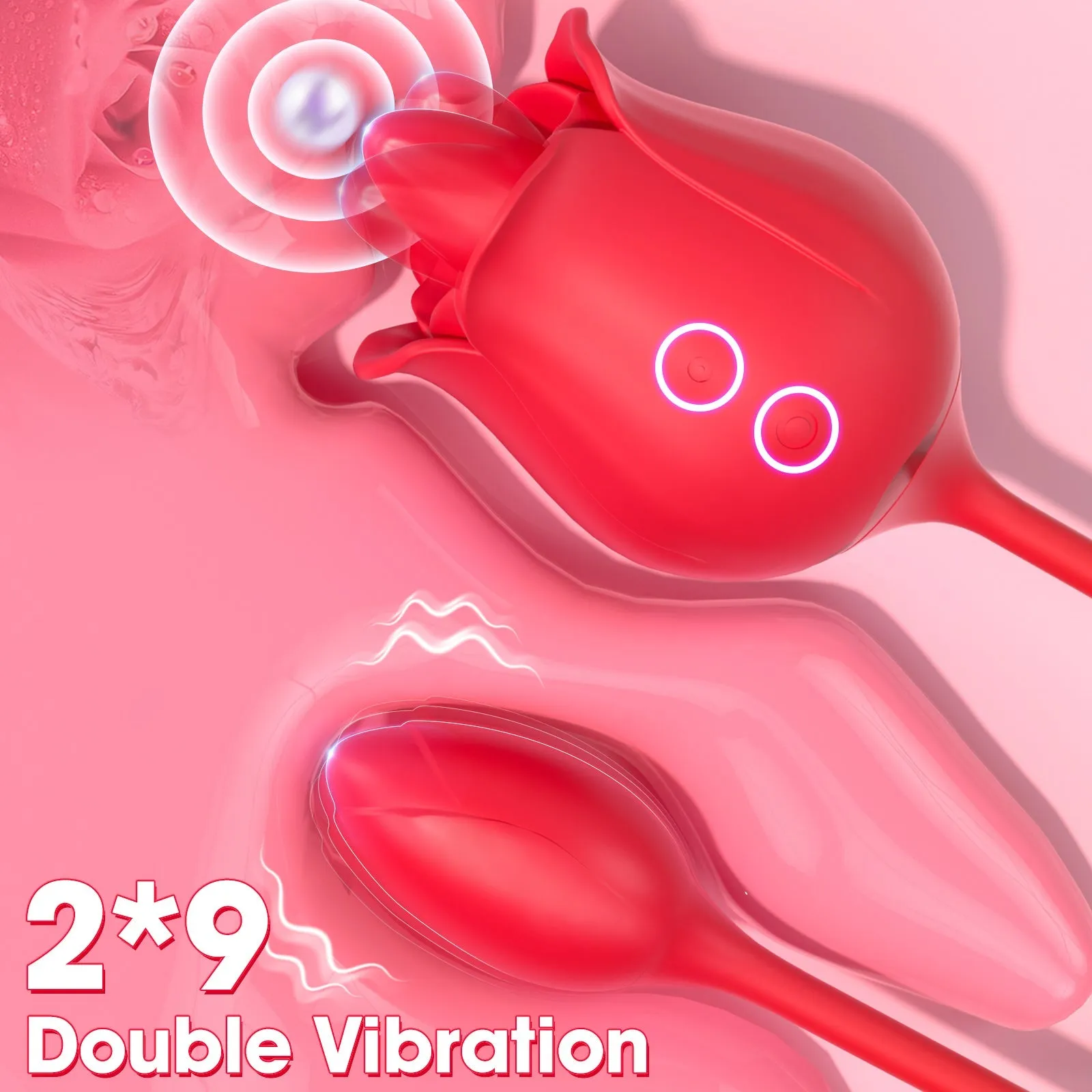 RavishingRose - Tongue Licking Stimulator with Vibrating Egg