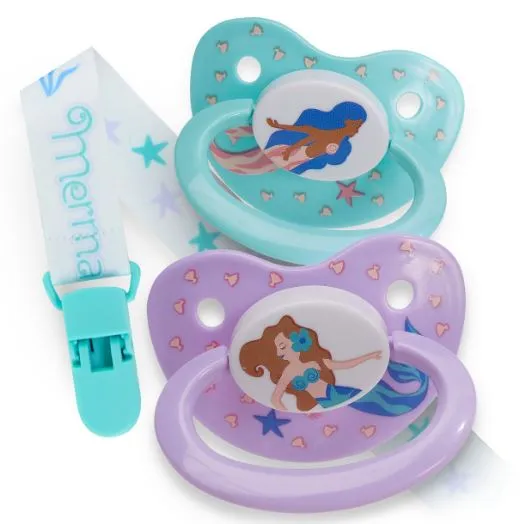 Rearz 2 Pacifiers & Clip Set Multi-Styles