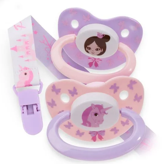 Rearz 2 Pacifiers & Clip Set Multi-Styles