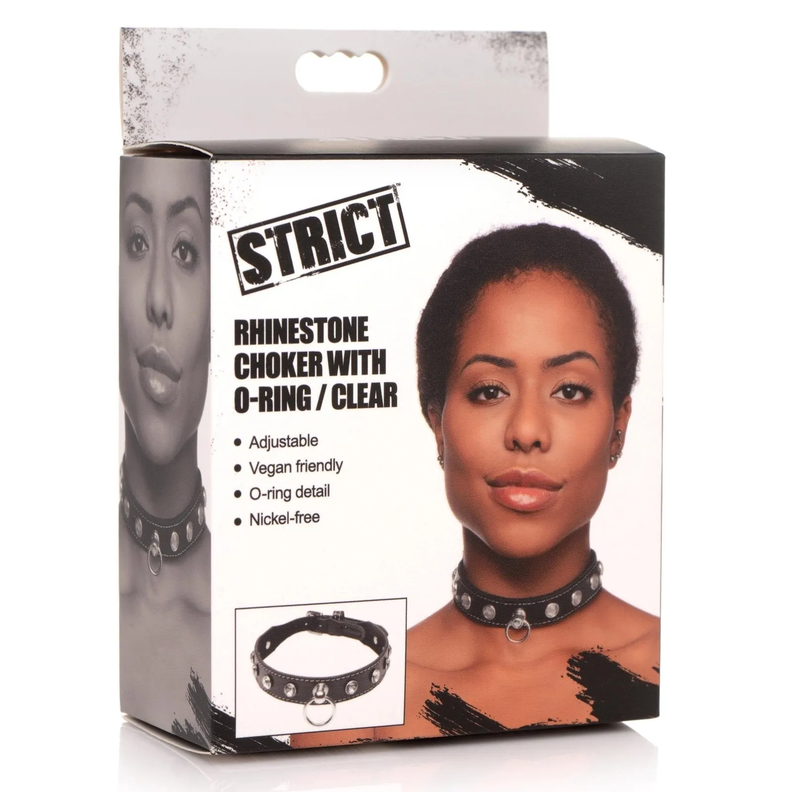 Rhinestone Choker With O-ring