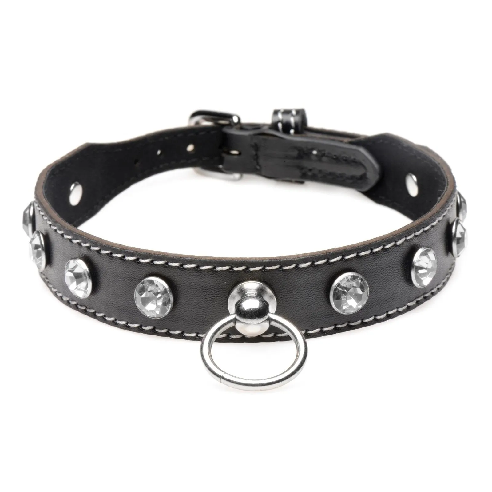 Rhinestone Choker With O-ring