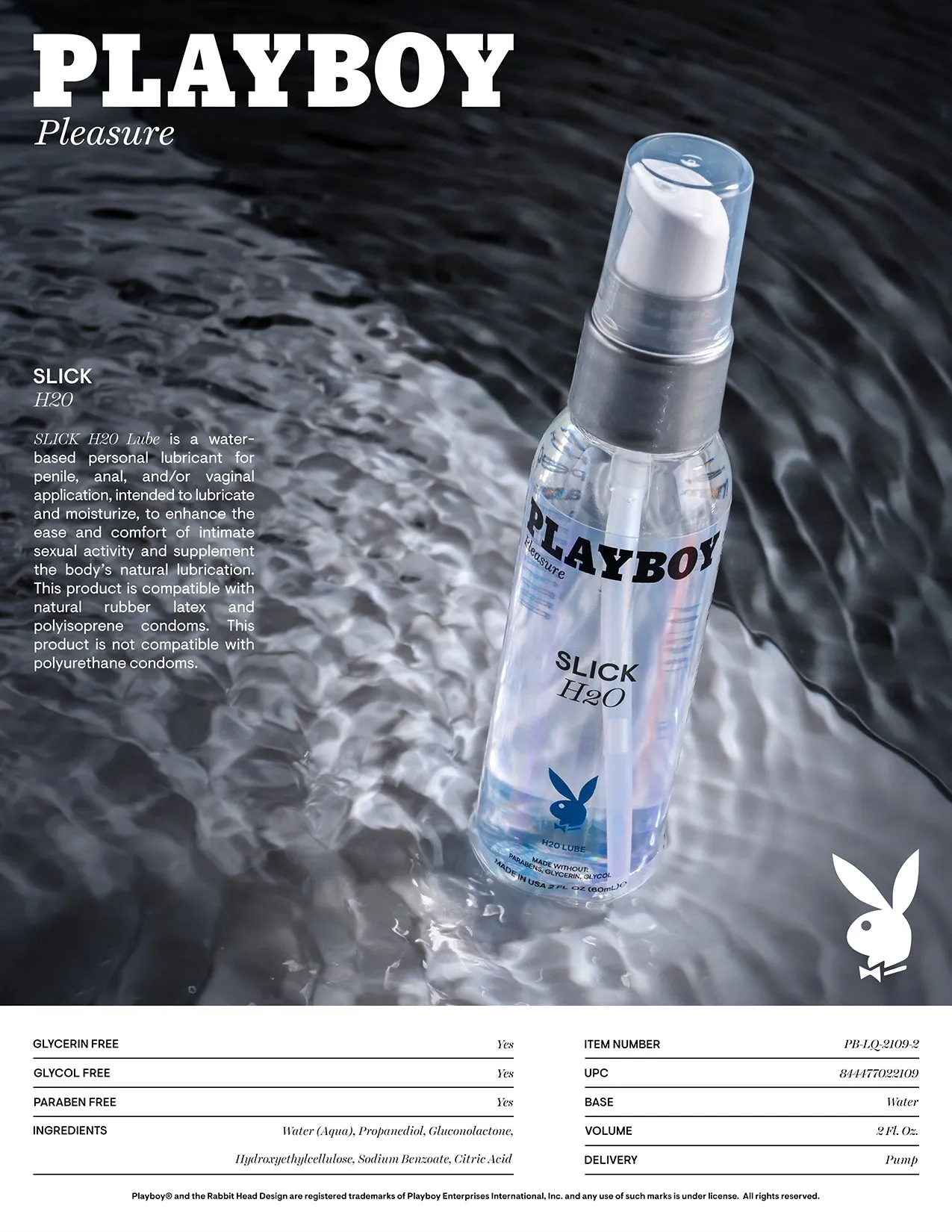 Slick H2O 2oz - Playboy Pleasure