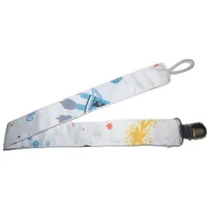 Space Ship Fabric Pacifier Clips