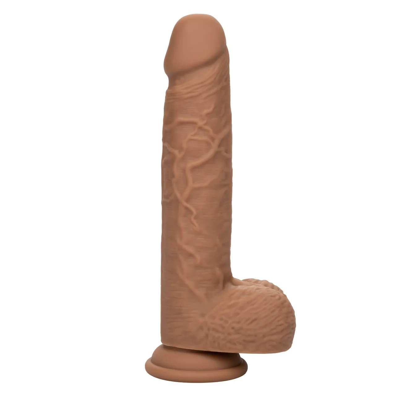 Squirting Fuck Stick 9 Vibrating Dildo Suction Cup Dong Sex Toy Brown