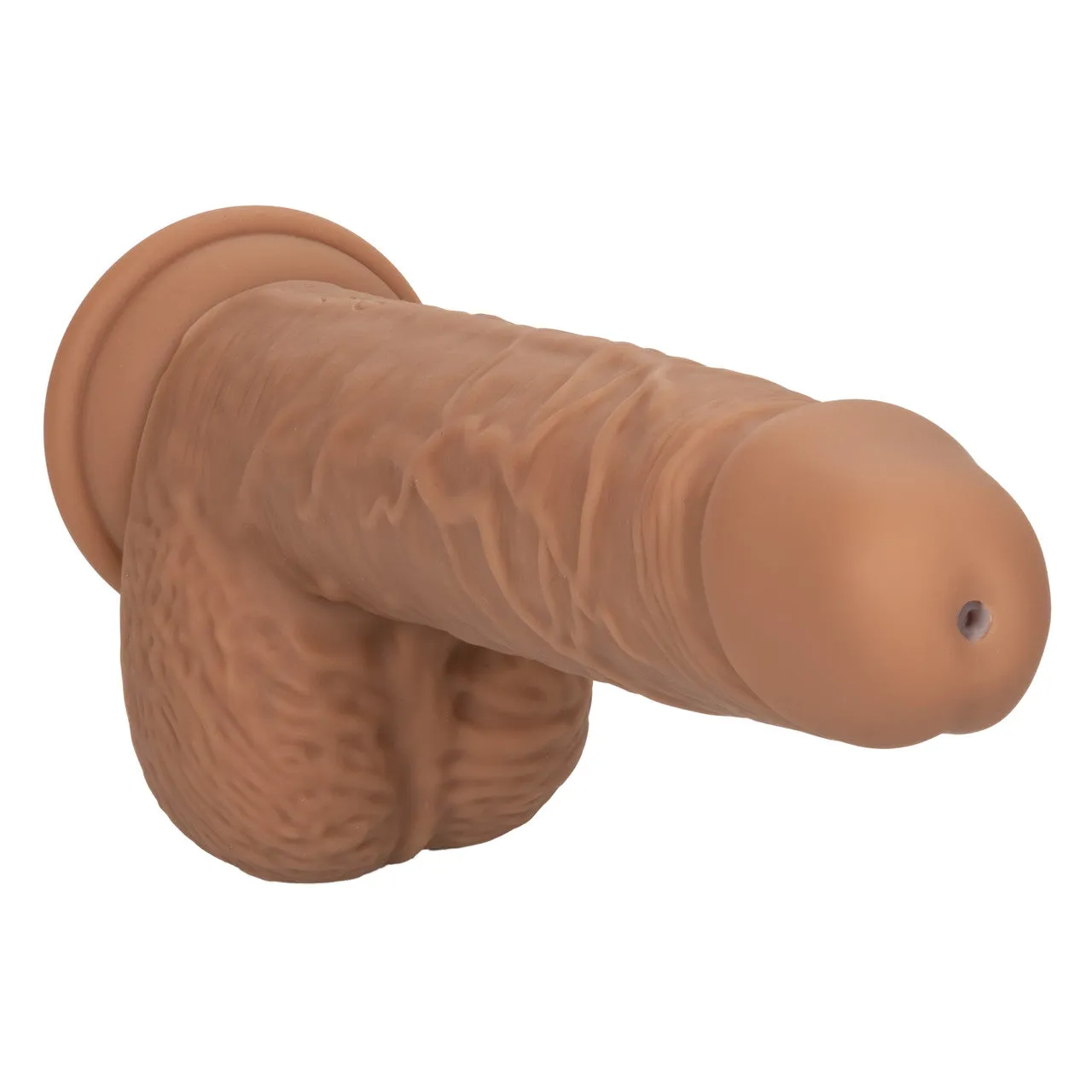 Squirting Fuck Stick 9 Vibrating Dildo Suction Cup Dong Sex Toy Brown