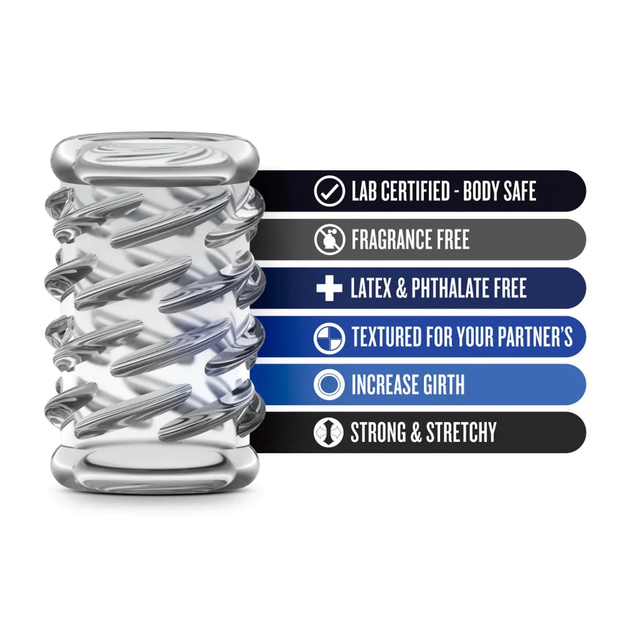 StayHard Cock Ring Sleeve #6 by Blush Novelties