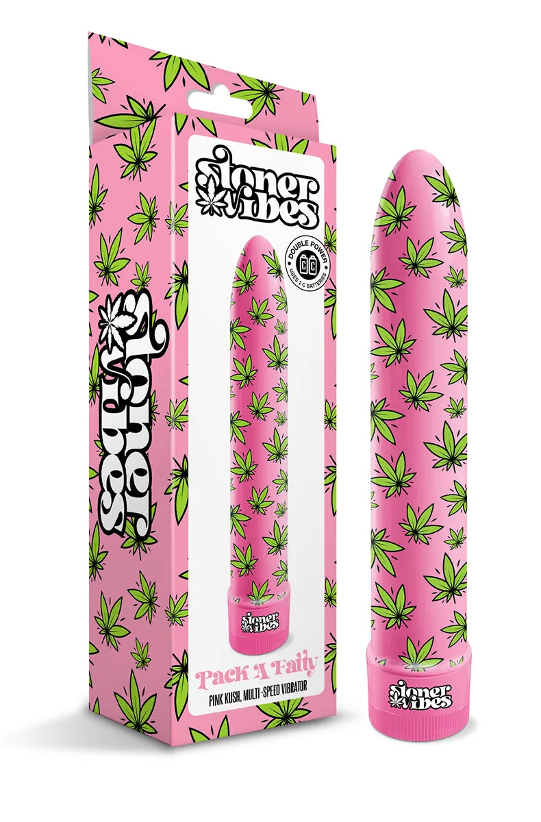Stoner Vibes Weed Vibrator in Fatty Pink